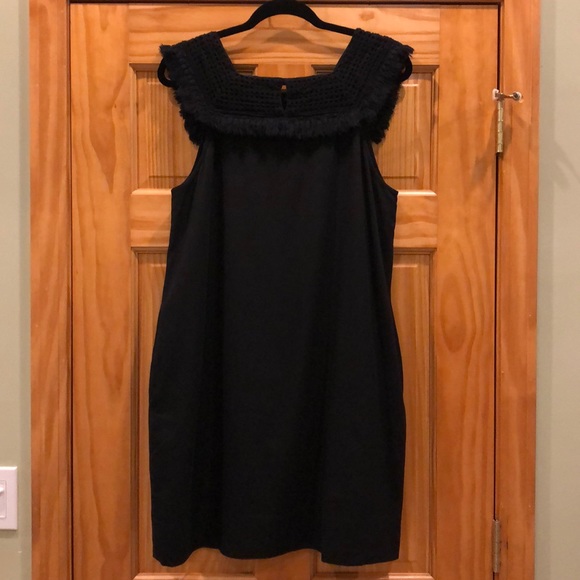 MADEWELL Black Sundream Crochet Fringe Shift Dress - Picture 5 of 7